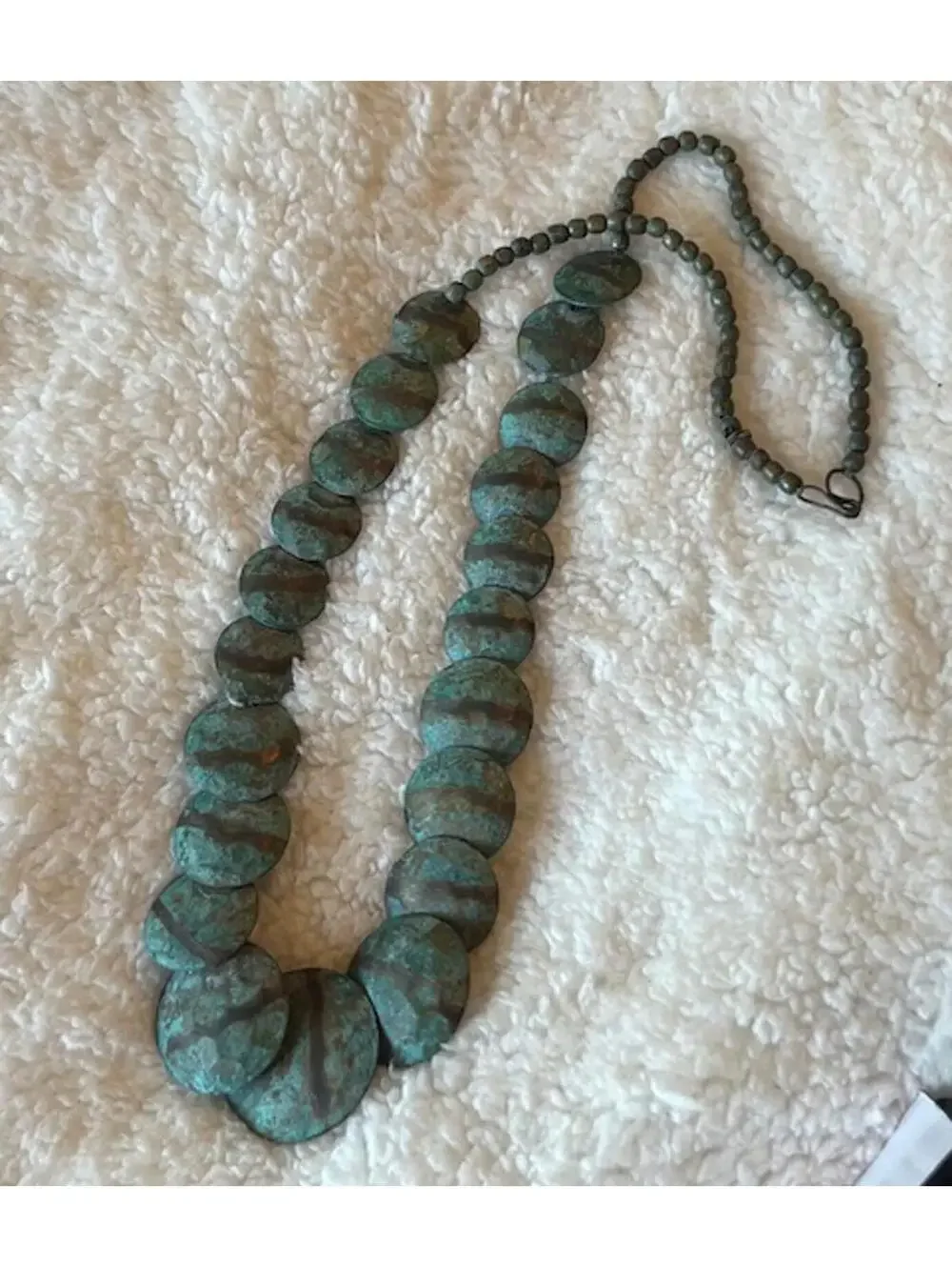 Chunky Turquoise and Brown Stone Necklace